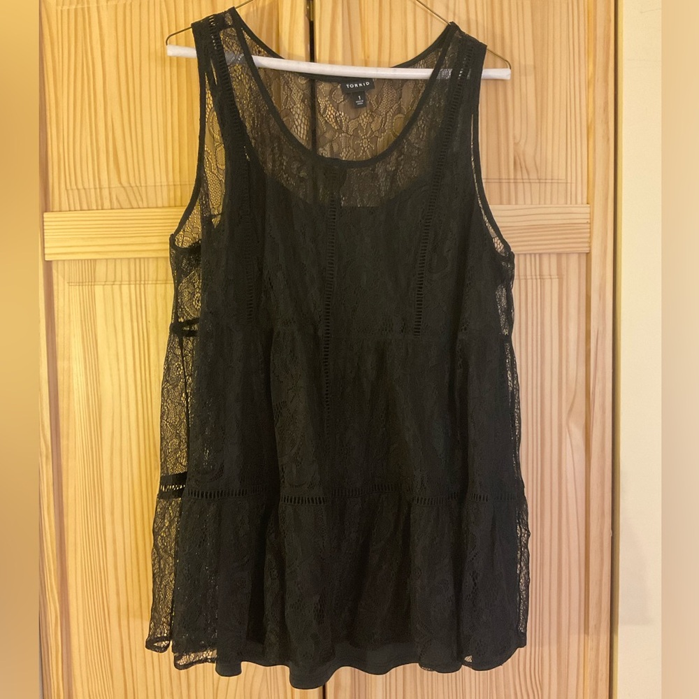 Torrid Lace Boho Babydoll Blouse